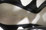 Gianvito Rossi Geometric Cutout Booties Black Suede & White Leather Size 36.5 - Celebrity Owned