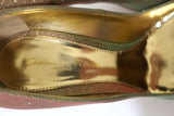 Gianvito Rossi Pumps Multicolor Glitter-Effect Twill Size 36.5 Pointed Toe Heel - Celebrity Owned