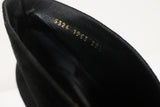 Gianvito Rossi Vamp Booties Black Suede Size 39.5 Peep Toe Ankle Boots - Celebrity Owned