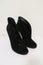 Gianvito Rossi Vamp Booties Black Suede Size 39.5 Peep Toe Ankle Boots