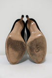 Gianvito Rossi Vamp Booties Black Suede Size 39.5 Peep Toe Ankle Boots - Celebrity Owned