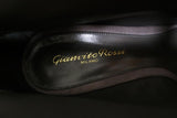 Gianvito Rossi Vamp Booties Gray Suede Size 39.5 Peep Toe Ankle Boots - Celebrity Owned