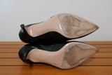 Gianvito Rossi Zip-Front 55 Ankle Boots Black Vinyl Size 36.5 Kitten Heel - Celebrity Owned