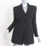 Giorgio Armani Le Collezioni Jacket Black Crepe Size 42 Three-Button Blazer