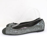 Giuseppe Zanotti Glitter Cap Toe Ballet Flats Silver Size 37 - Celebrity Owned