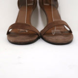 Givenchy Ankle Strap Sandals Brown Suede Size 37.5 Open Toe Heels - Celebrity Owned