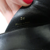 Givenchy Double-Buckle Slide Sandals Black Floral Print Leather Size 36 - Celebrity Owned