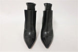 Givenchy Infinity Ankle Boots Black Layered Leather Size 37 Pointed Toe Booties - Celebrity Owned