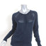 Lamberto Losani Cardigan Navy Linen-Cotton Pointelle Knit Size Medium NEW