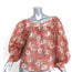 Ulla Johnson Blouse Doris Petunia Printed Organza Size 6 Puff Sleeve Top NEW