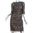Erdem Anna Dress Black Metallic Paisley Lace Size US 6 Half-Sleeve Sheath