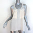 T by Alexander Wang Tank Top Ivory Paneled Silk & Chiffon Size Medium