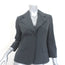 The Row Cropped Blazer Mira Dark Gray Stretch Polyester Size 8 Two-Button Jacket
