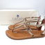 K.Jacques Buffon T-Strap Sandals Platinum Disco Leather Size 38