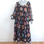La Ligne Dress Maria Patchwork Floral Print Size Small Balloon Sleeve Midi