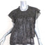 Isabel Marant Etoile Blouse Layona Black Floral Print Ruffled Cotton Size 36