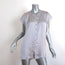 J Brand Button Down Shirt Silver Satin Size 2 Cap Sleeve Blouse NEW
