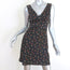 Victoria Victoria Beckham Mini Slip Dress Black Ditsy Floral Print Satin Size 0