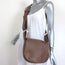 A.L.C. Saddle Bag Jackson Taupe Snake-Embossed Leather Medium Crossbody