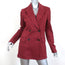 Rosetta Getty Double Breasted Peak Lapel Jacket Red Geometric Size Medium NEW