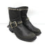 HTC Hollywood Trading Company Studded Biker Boots Black Leather Size 38