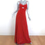 L'Agence Elsa Cutout Maxi Dress Persimmon Stretch Silk Size 4