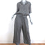 James Perse Lightweight Linen Jumpsuit Artichoke Gray Size 4 Short Sleeve NEW
