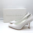 Manolo Blahnik Pumps Urgenzapla White Leather Size 36.5 Pointed Toe Heels