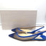 Jimmy Choo Fetto Slingback Flats Electric Blue Patent & Mesh Size 37.5 NEW