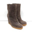 Stuart Weitzman Bootscout Hidden-Wedge Boots Brown Suede Size 8
