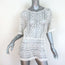 FARM Rio Tunic White Embroidered Mesh Size Medium Short Sleeve Open-Back Top