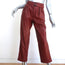 Who What Wear Faux Leather Belted Pants Brick Red Size 2