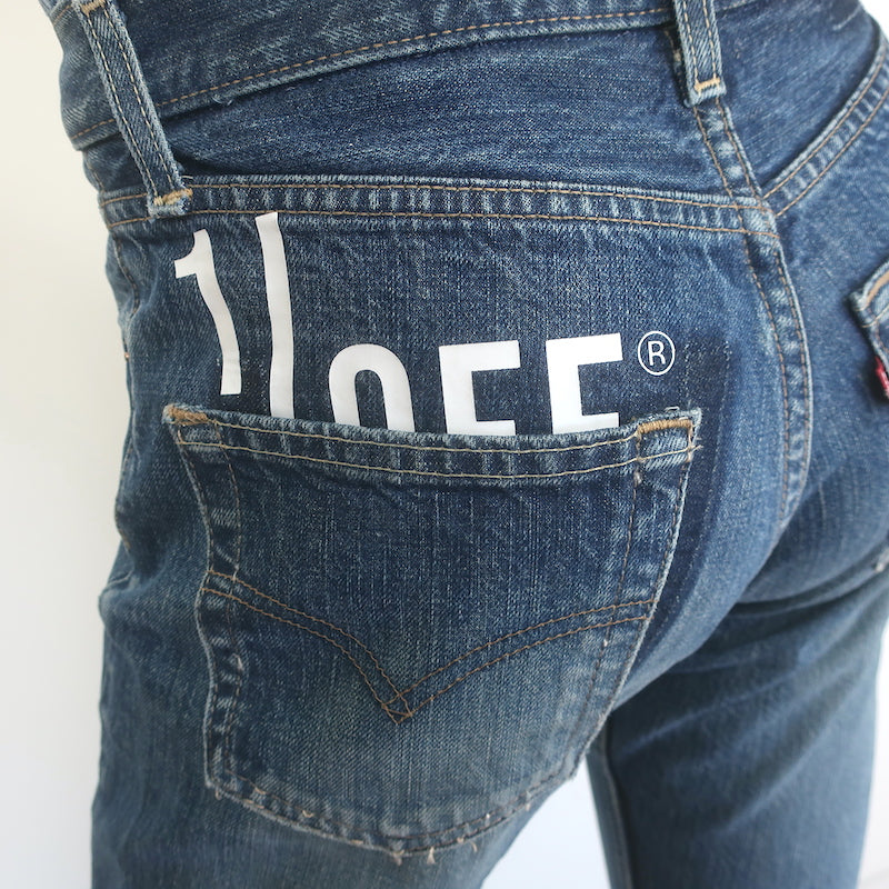 1/OFF Paris  Double-Waisted High Rise Straight Leg Jeans