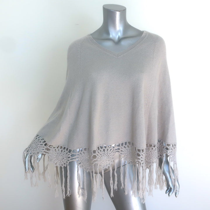 27 Miles Malibu Crochet-Fringed Cashmere Poncho