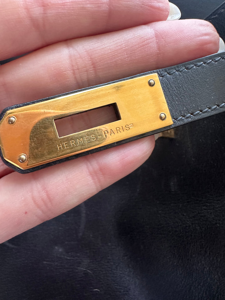 Hermes 2004 Birkin 40 Black Box Leather Gold Hardware