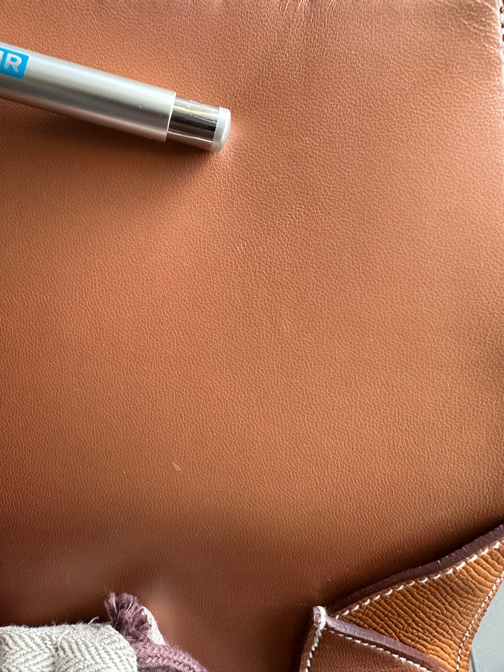 Hermes Mini Della Cavalleria Crossbody Bag Gold Veau Epsom Leather NEW