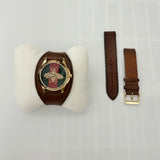 Gucci Le Marche des Merveilles Bee Watch Brown Leather Strap