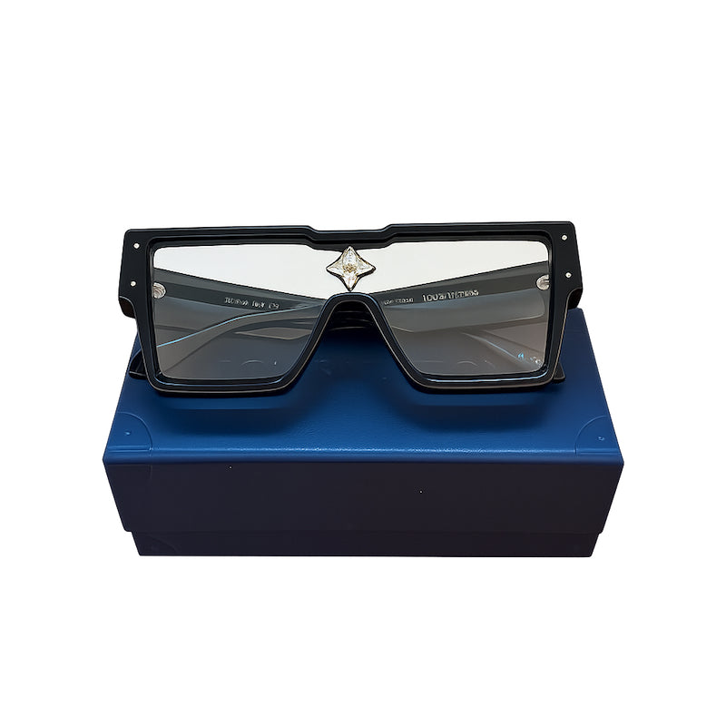 Louis Vuitton Swarovski Crystal Cyclone Glasses Black/Clear Z1790E 7MX NEW