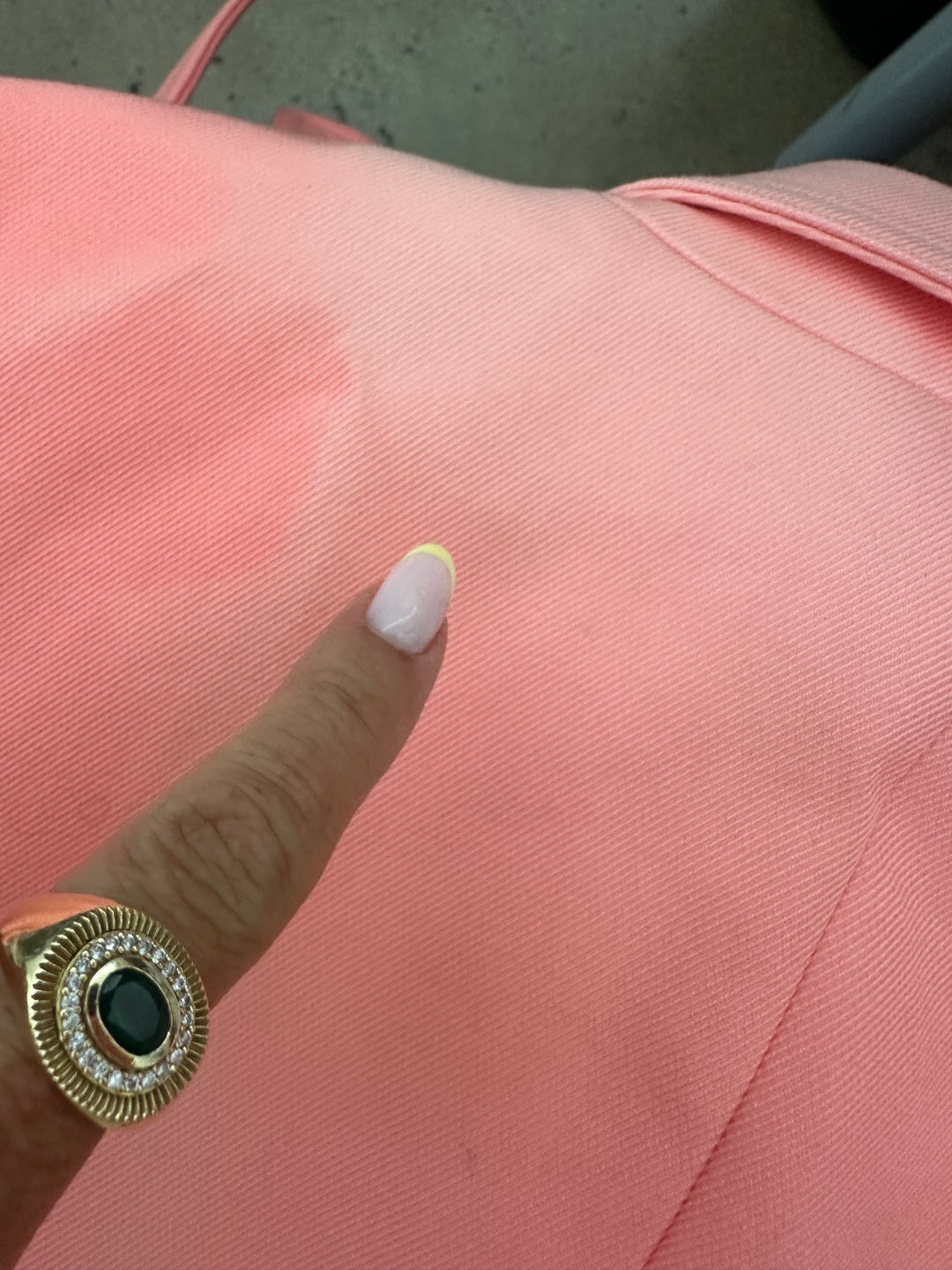 Tory Burch Blazer Salmon Double Weave Cotton Size 12 Three-Button Jacket