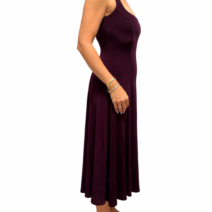 Mirror Palais Linda Supermodel Midi Dress Chianti Stretch Jersey Size Small
