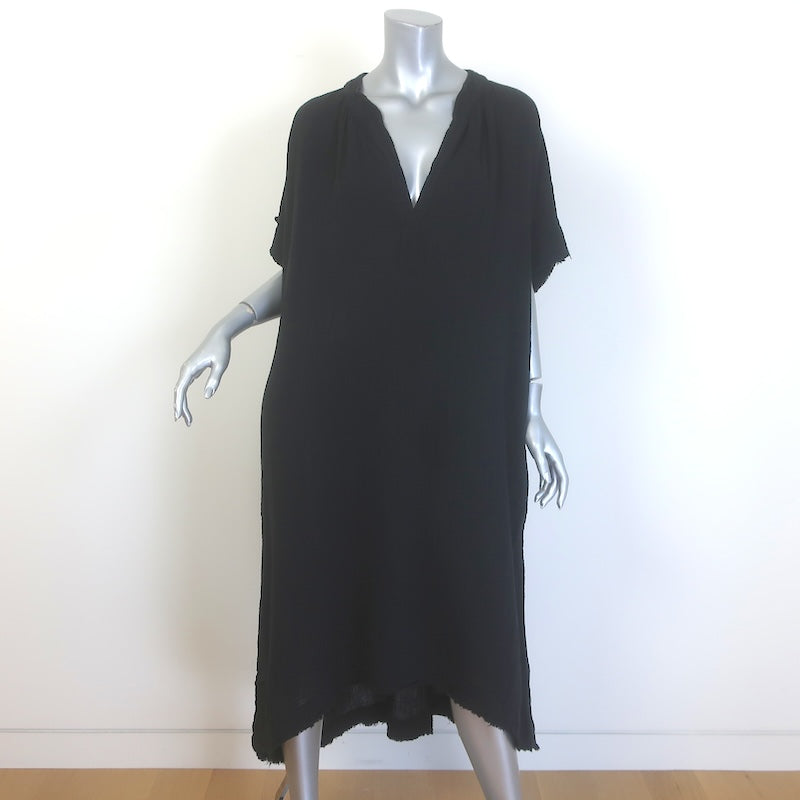 9seed Tunisia Short Sleeve Cover-Up Midi Dress Black