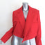 A.L.C. Reeve Asymmetric Wrap Jacket Ruby Red Twill Size 12