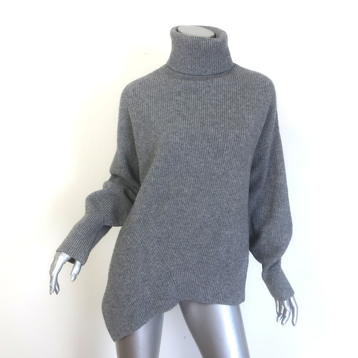 A.L.C. Rory Cutout-Back Turtleneck Sweater Gray 