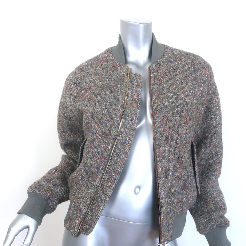 ACNE Studios Tyson Trash Boucle Bomber Jacket 