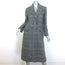 ALEXACHUNG Checked Tweed Double Breasted Coat Gray Wool-Blend Size UK 8