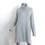 Adam Jones Turtleneck Sweater Dress Heather Gray Wool-Cashmere One Size