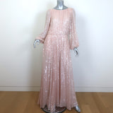 Adam Lippes Sequined Chiffon Gown Light Pink Size US 8 