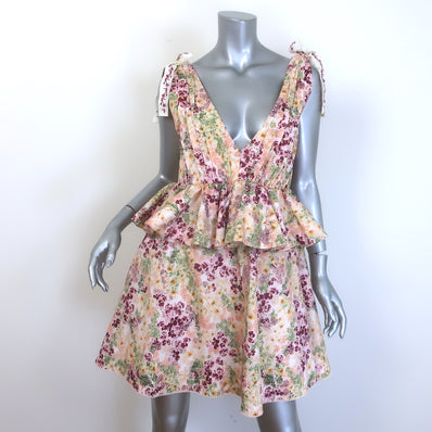 Agua by Agua Bendita Infinito Ruffled Mini Dress Floral Print 