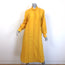 Alaia Crochet Lace-Trimmed Midi Shirtdress Marigold Cotton Size 44