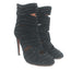 Alaia Crystal-Studded Cutout Boots Black Suede Size 39